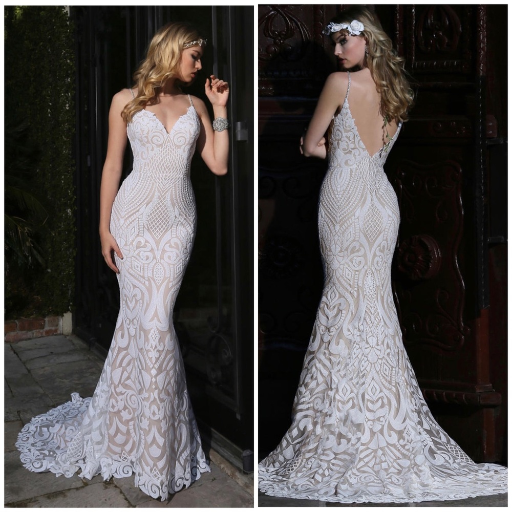 Ashley and Justin 10495M Wedding Dress Sz 10